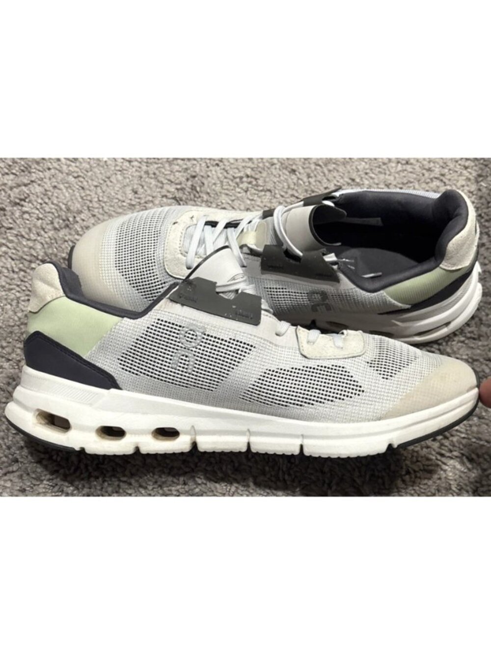On Cloudrift Womens Size 10 Shoes Athletic Sneakers Frost/Heather Grey Green